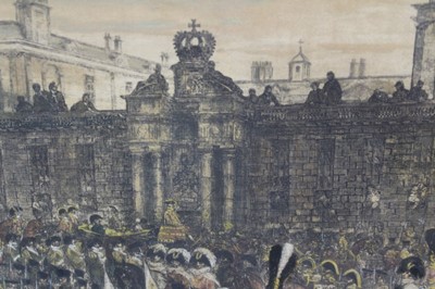Lot 173 - After William Turner, The Arrival of George IV at Holyrood