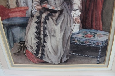 Lot 1139 - English School, 19th century, watercolour - portrait of a lady watercolour painting, 31cm x 25cm, in glazed frame Provenance: The Whitbread Family, Southill Park, Bedfordshire