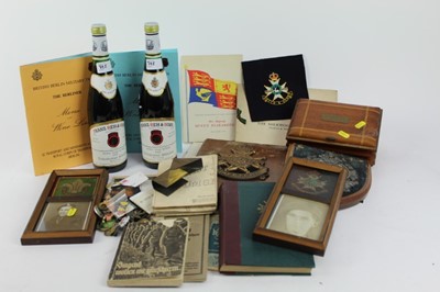 Lot 795 - Collection of Cold War era ephemera and other items relating to the Sherwood Forresters and service in Germany to include two bottles of wine from The British Military Train, Berlin.