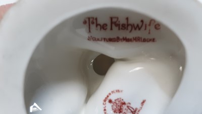 Lot 1225 - Rare Royal Crown Derby figure - The Fishwife