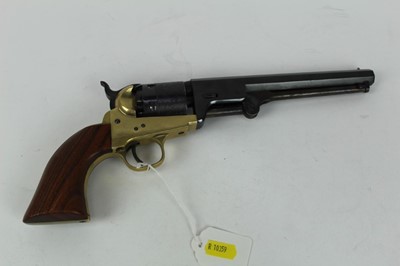 Lot 904 - Replica Colt Navy percussion revolver with engraved cylinder