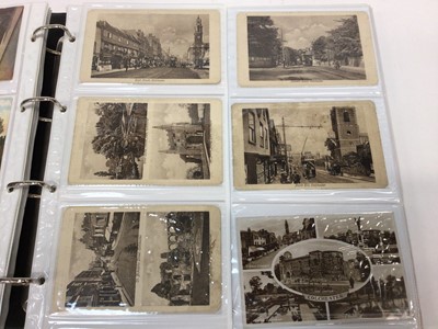 Lot 1453 - Postcards Colchester Collection in Album including heraldic, street scenes, landmarks, multiviews, early vignettes, some real photographic and other cards.