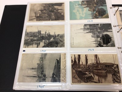 Lot 1453 - Postcards Colchester Collection in Album including heraldic, street scenes, landmarks, multiviews, early vignettes, some real photographic and other cards.