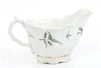 Lot 183 - 18th century Worcester cream jug with moulded...