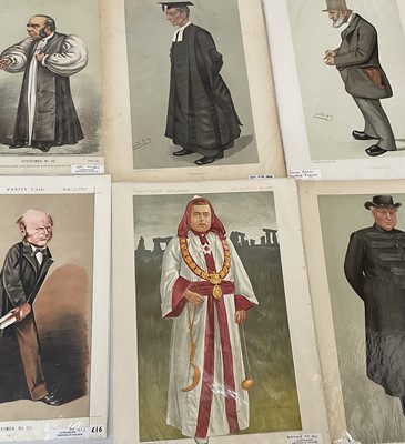 Lot 255 - Group of period Vanity Fair lithographic prints of clergy and academics by Ape, Spy and others (18)