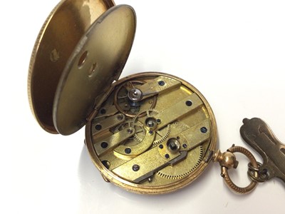 Lot 194 - 18ct gold cased pocket watch