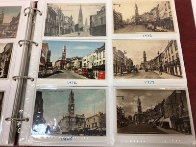 Lot 1456 - Postcards Colchester animated street scenes with shop fronts, trams, people, early cards, hotels and other cards.(248)