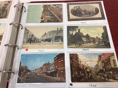 Lot 1456 - Postcards Colchester animated street scenes with shop fronts, trams, people, early cards, hotels and other cards.(248)