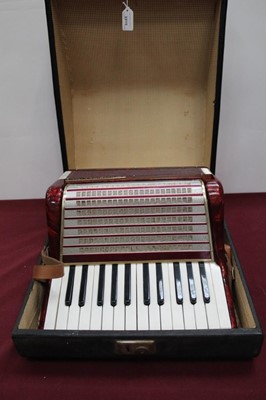 Lot 2215 - Worldmaster accordion in case