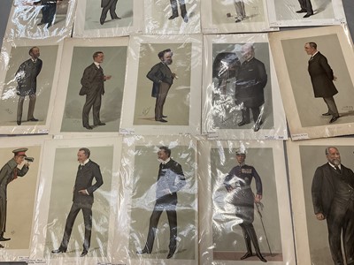 Lot 256 - Group of period Vanity Fair lithographic prints of Celebrated figures, scientists, military and others, by Spy, Ape and others (20)