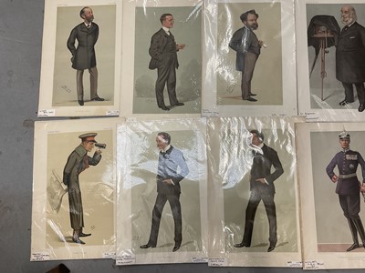 Lot 256 - Group of period Vanity Fair lithographic prints of Celebrated figures, scientists, military and others, by Spy, Ape and others (20)