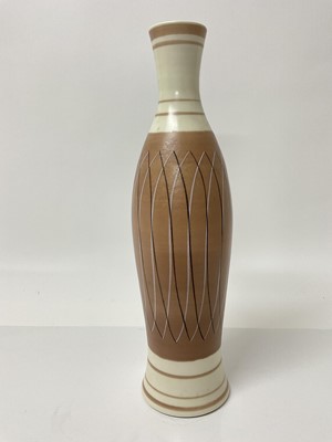 Lot 1094 - Poole pottery freeform vase decorated in the PRB pattern, 37cm high