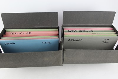 Lot 797 - Two boxes containing various aircraft photographs both military and civil to include Avro, Douglas and Air Speed.