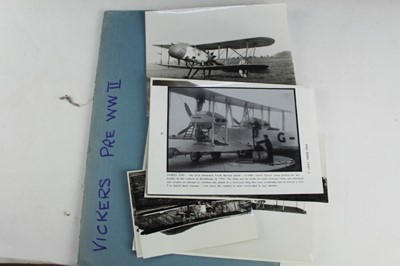 Lot 799 - Two boxes containing various aircraft photographs both military and civil to include Westland, extensive Vickers including Valiant V Bomber and Lockheed.