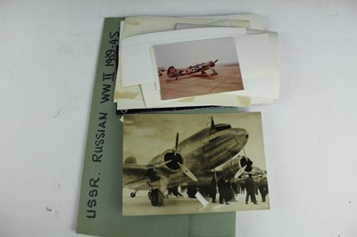 Lot 800 - Two boxes containing various aircraft photographs both military and civil to include Supermarine, Short and Saab