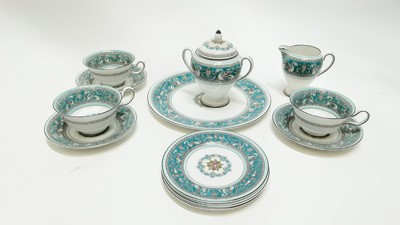 Lot 1228 - Wedgwood Florentine pattern part teaset - 12 pieces