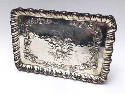 Lot 200 - Edwardian silver tray with Reynolds angels decoration (Chester 1901)