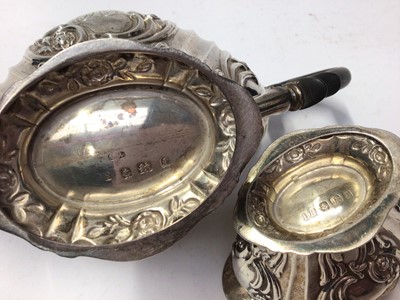 Lot 207 - Edwardian silver bachelors teapot and matching milk jug (Birmingham 1906)