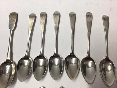 Lot 208 - Group Georgian and later silver teaspoons