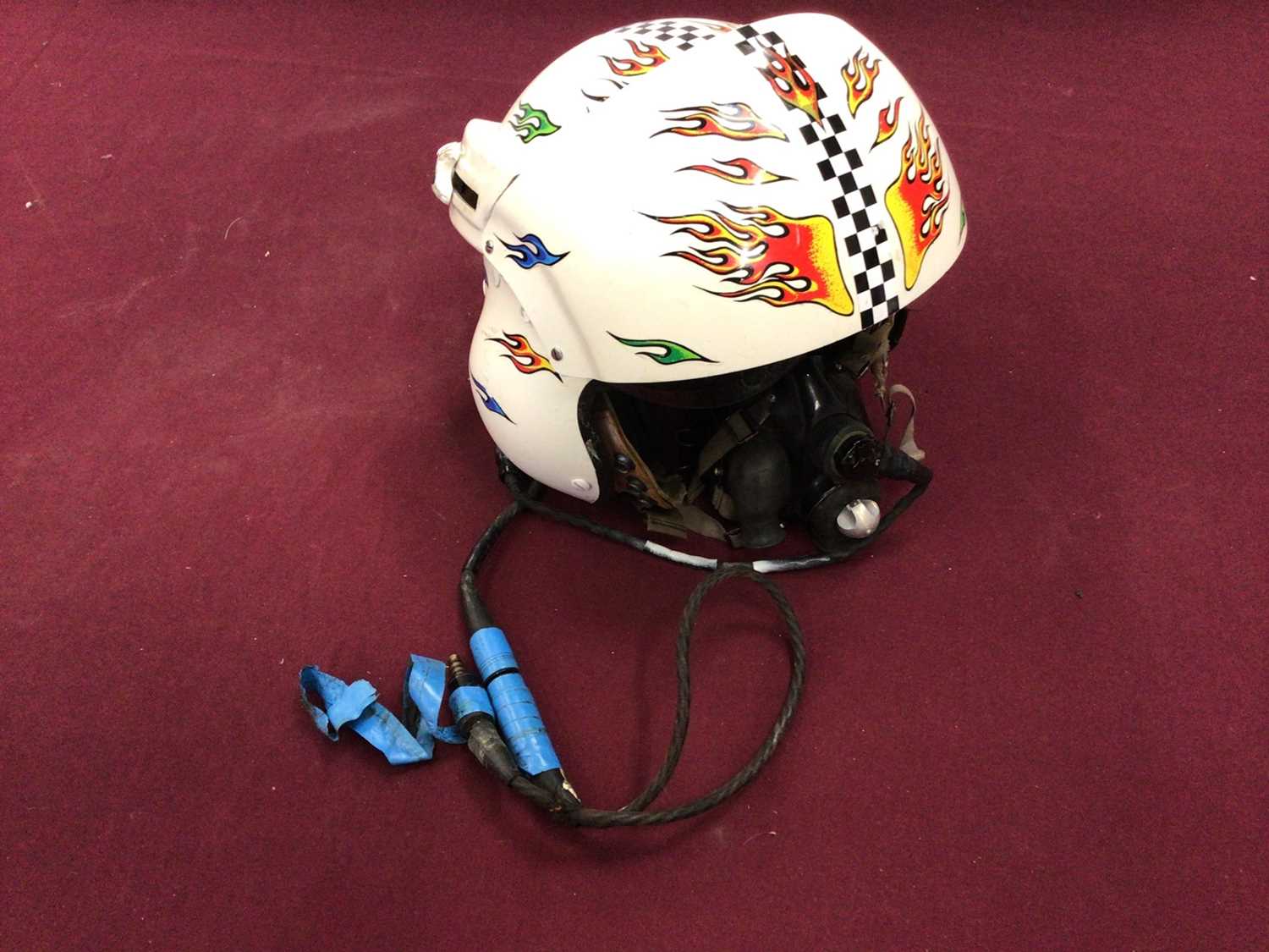 Lot 824 - Vietnam War era Helicopter pilots helmet with oxygen mask