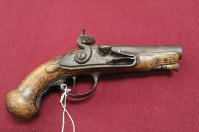 Lot 922 - 19th century Continental  flintlock pistol