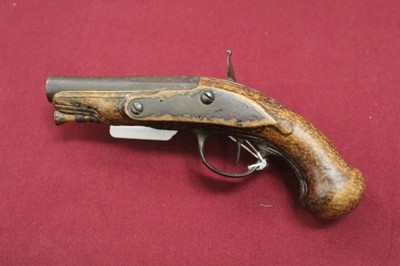 Lot 922 - 19th century Continental  flintlock pistol