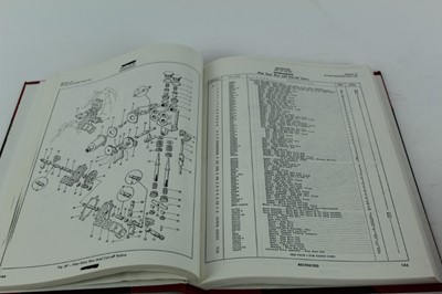 Lot 811 - Interesting group of reproduced and bound Second World War parts catalogues and manuals and operational flight instructions for P-38H, P-38J, P-38L and F-5B, (5 items)