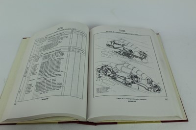 Lot 811 - Interesting group of reproduced and bound Second World War parts catalogues and manuals and operational flight instructions for P-38H, P-38J, P-38L and F-5B, (5 items)
