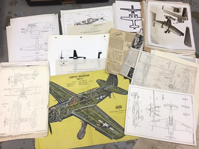 Lot 820 - Large quantity of assorted aircraft ephemera to include photographs, histories of aircraft and other items (qty)