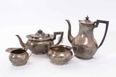 Lot 407 - Early 20th century four piece silver tea set