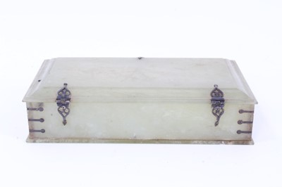 Lot 789 - 19th century Indian greenstone / jadeite casket