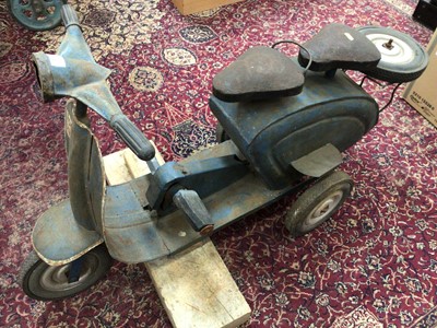 Lot 2003 - Unusual children's pedal Vespa scooter with solid tyres, marked Dash.