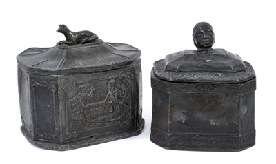 Lot 751 - Two Georgian lead tea caddies