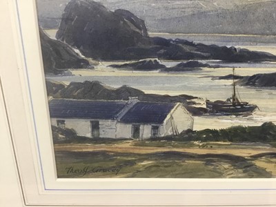 Lot 240 - Theodore John Gracey (1895-1959) watercolour, Irish crofters scene