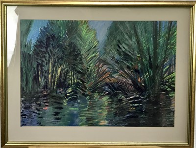 Lot 244 - Jorge Disdier (b. 1943) oil pastel, Abstract tree study
