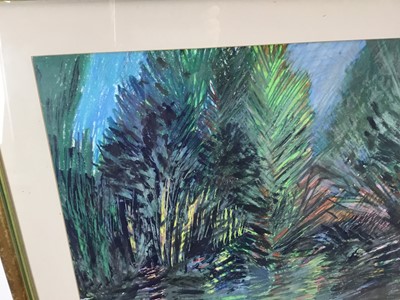 Lot 244 - Jorge Disdier (b. 1943) oil pastel, Abstract tree study