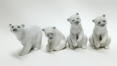 Lot 1265 - Four Lladro polar bears