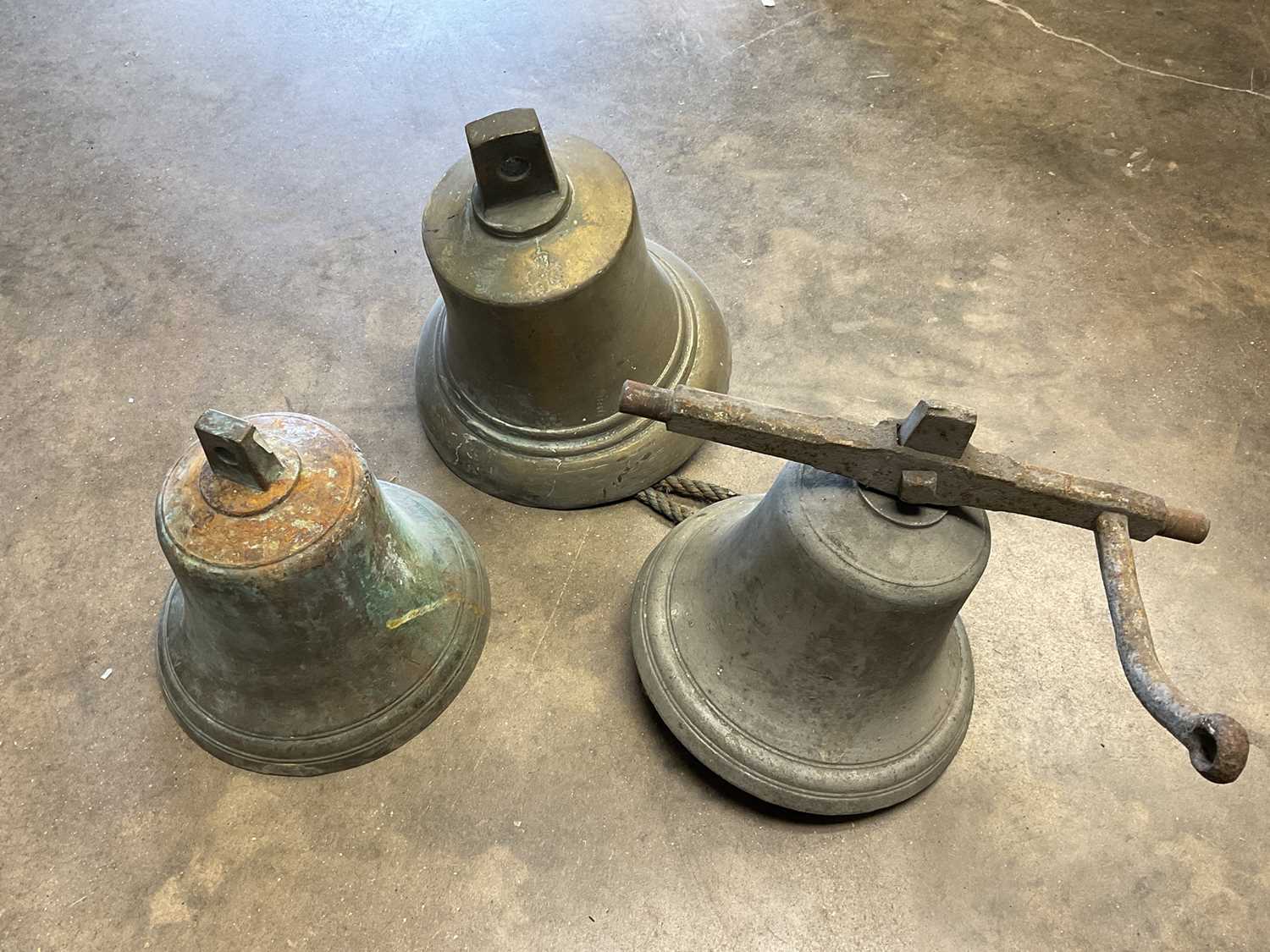 Lot 2623 - Three cast bells