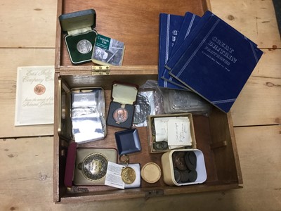 Lot 512 - World - Mixed coins to include G.B. Whitman folders x 4 containing Farthings, Indian States 19th century AE coinage, Victorian Apothecary's weights and other issues (Qty)