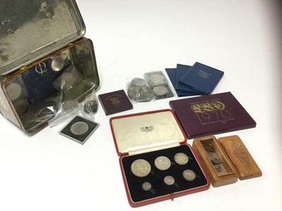 Lot 519 - World - Mixed coins to include G.B. Coronation Coin Case dated May 12th 1937 containing the following six silver coins:- George V Crown 1935 GEF, 1936 Half Crown, Shilling, Sixpence, Threepence AU-...