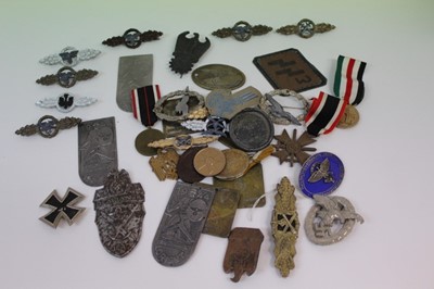 Lot 846 - One box containing a quantity of replica Nazi badges and decorations