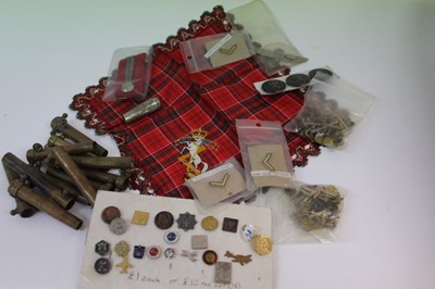 Lot 849 - One box containing a large quantity of mainly American military badges, buttons and other militaria.