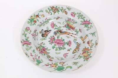 Lot 184 - 19th Chinese Canton porcelain teapot and dish (2)