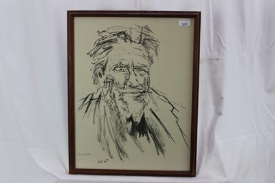 Lot 1021 - Oskar Kokoschka 1886-1980 Austrian, Ezra Pound lithograph 1964 signed in pencil, numbered M one of 26 lettered artists proofs, aside from re-edition of 195