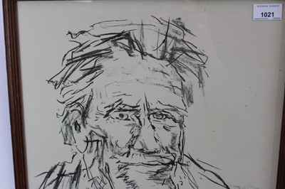 Lot 1021 - Oskar Kokoschka 1886-1980 Austrian, Ezra Pound lithograph 1964 signed in pencil, numbered M one of 26 lettered artists proofs, aside from re-edition of 195