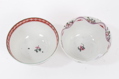 Lot 281 - 18th century Chelsea porcelain fluted tea bowl and saucer and two other English tea bowls