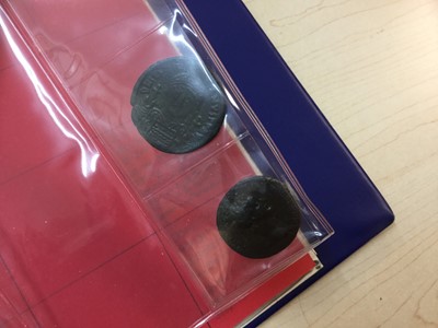 Lot 523 - G.B./Ancients - A coin album containing G.B. milled silver, copper, hammered silver and Ancient Roman coins (Qty)