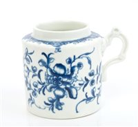 Lot 205 - 18th century Worcester blue and white mustard...