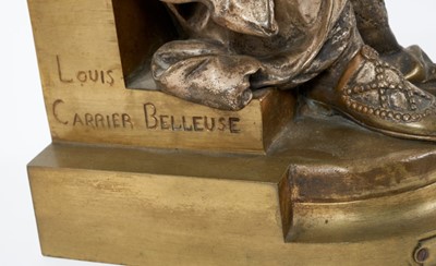 Lot 712 - Louis Robert Carrier-Belleuse (1848-1914) bronze and ivory figure titled ‘Melodie’, signed