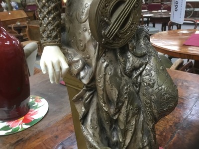 Lot 712 - Louis Robert Carrier-Belleuse (1848-1914) bronze and ivory figure titled ‘Melodie’, signed